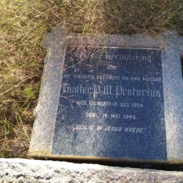 PRETORIUS Hester P.M. nee JONKER 1904-1948