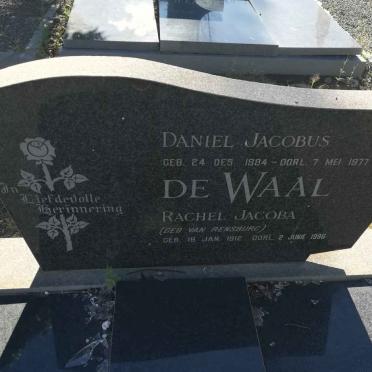 WAAL Daniel Jacobus, de 1884-1977 &amp; Rachel Jacoba VAN RENSBURG 1912-1996