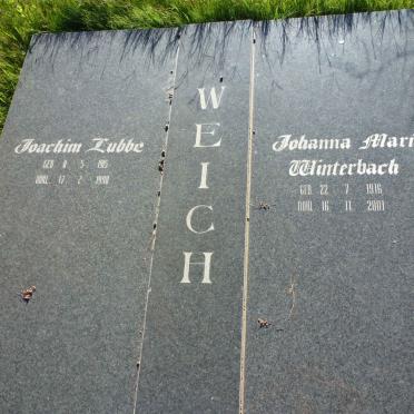 WEICH Joachim Lubbe 1915-1998 &amp; Johanna Maria WINTERBACH 1916-2001