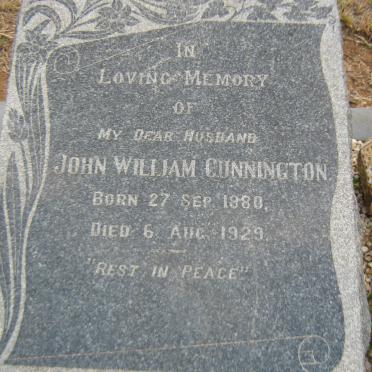 CUNNINGTON John William 1880-1929