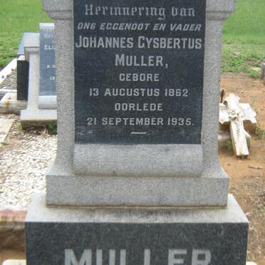 MULLER Johannes Gysbertus 1862-1935