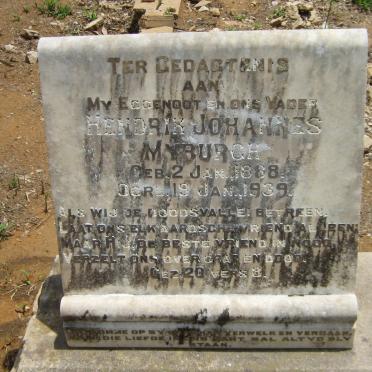 MYBURGH Hendrik Johannes 1888-1939