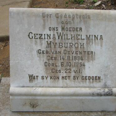 MYBURGH Gezina Wilhelmina nee VAN DEVENTER 1894-1954