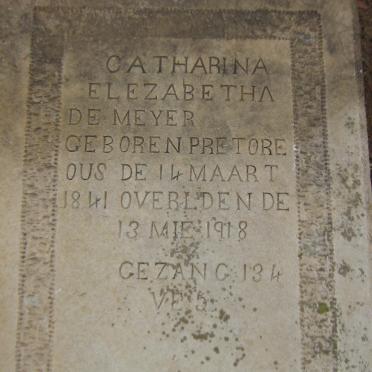 MEYER Catharina Elezabetha, de nee PRETORIUS 1841-1918