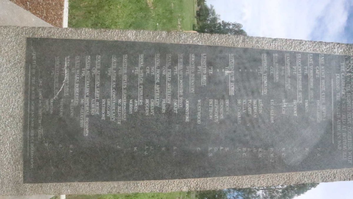 Memorial - Battle of Klipkraal and Bothaville SA-War 1900