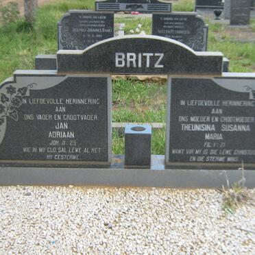 BRITZ Jan Adriaan &amp; Theunisina Susanna Maria