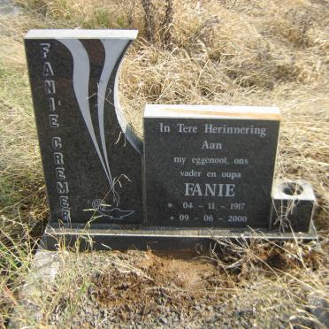 CREMER Fanie 1917-2000