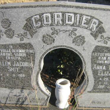 CORDIER Willem Jacobus Smit 1926- &amp; Anna Christina Elizabeth LOTTERING 1938-1994