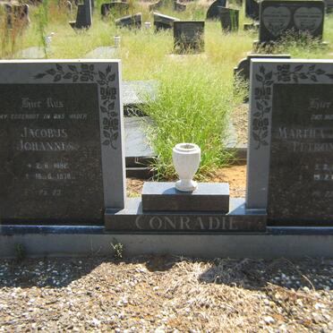 CONRADIE Jacobus Johannes 1892-1978 &amp; Martha Johanna Petronella 1897-1995