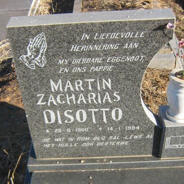 DISOTTO Thomas Hendrik 1938- &amp;  Hester Jacoba 1938-1994 :: DISOTTO Martin Zacharias 1960-1994