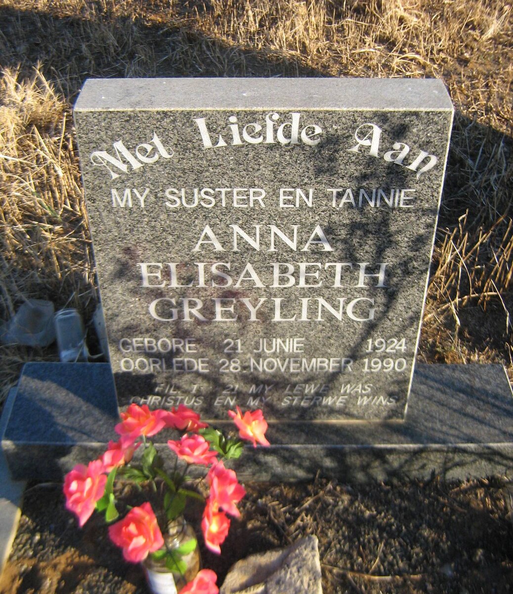 GREYLING Anna Elisabeth 1924-1990