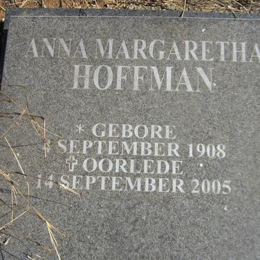 HOFFMAN Anna Margaretha 1908-2005