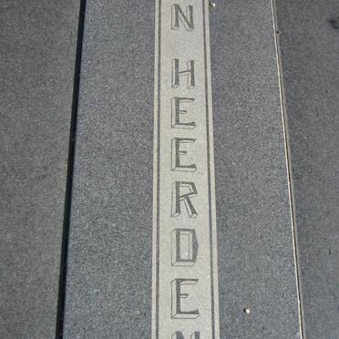 HEERDEN Piet, van 1929-1985 &amp; Kitty 1929-2004