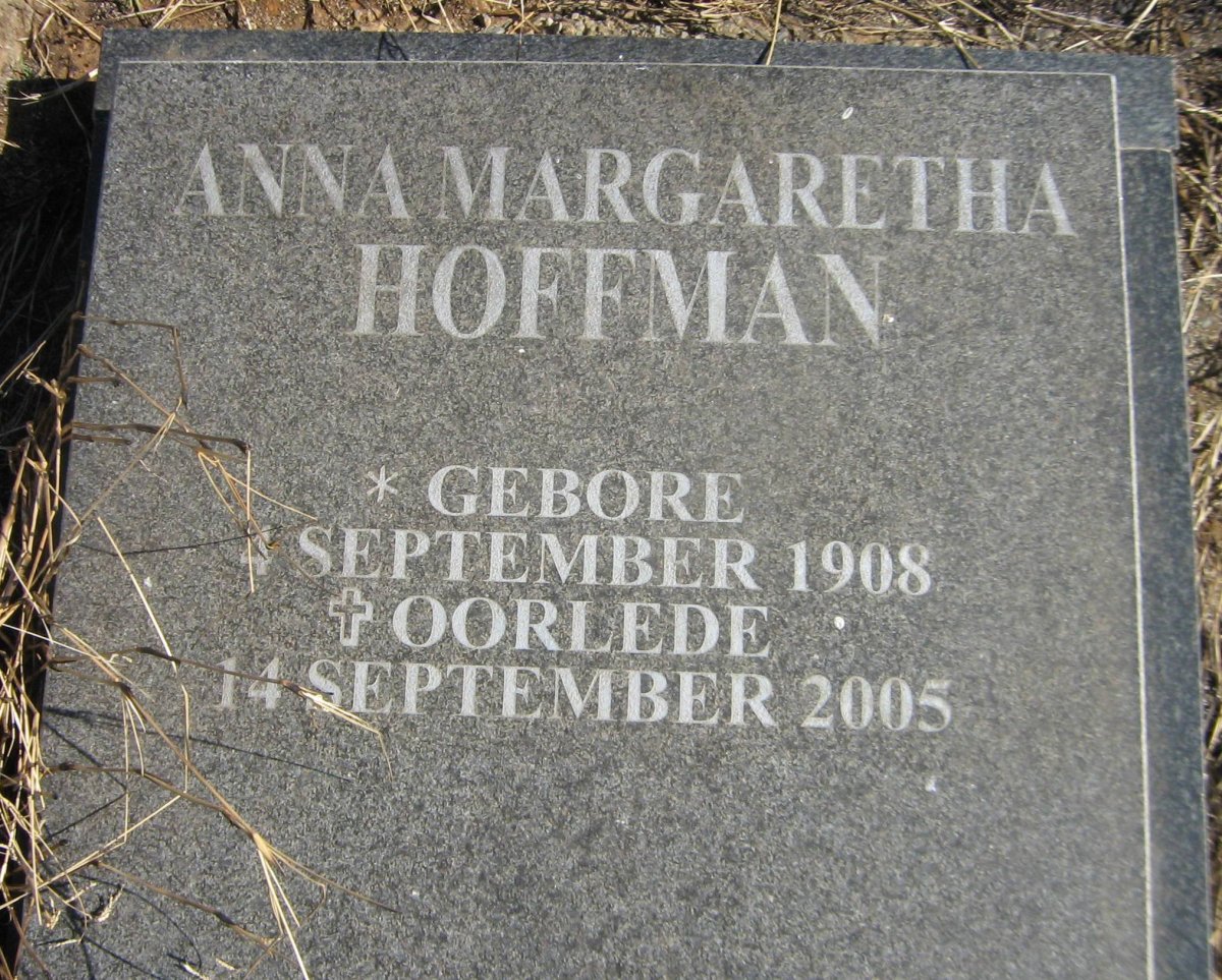 HOFFMAN Anna Margaretha 1908-2005
