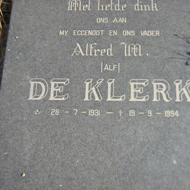 KLERK Alfred M.,  de 1931-1994