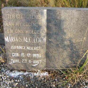 LOUW Maria S.M.C. nee SPANGENBERG 1898-1967