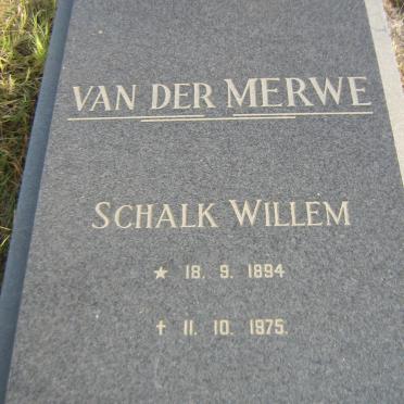 MERWE Schalk Willem, van der 1894-1975
