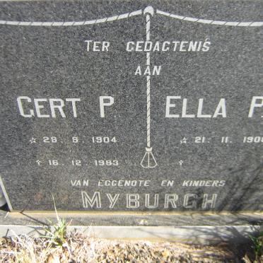 MYBURGH Gert P. 1904-1983 &amp; Ella P.M. 1908-