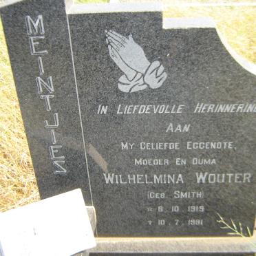 MEINTJIES Wilhelmina Wouter nee SMITH 1919-1981