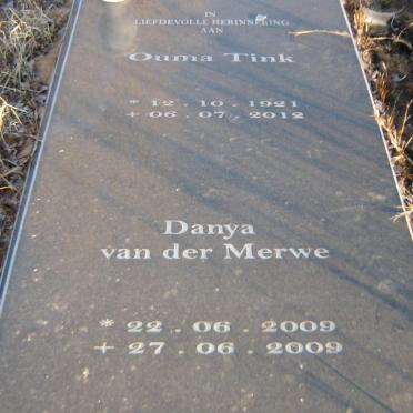 MERWE Tink, van der 1921-2012 :: VAN DER MERWE Danya 2009-2009