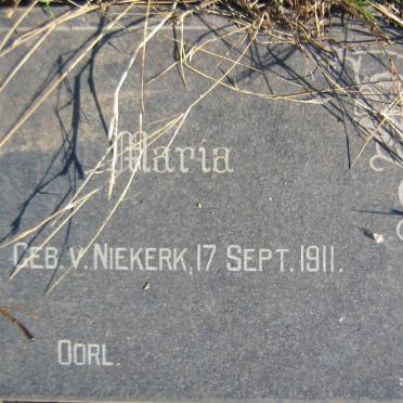MEINTJES Schalk 1906-1962 &amp; Maria V. NIEKERK 1911-