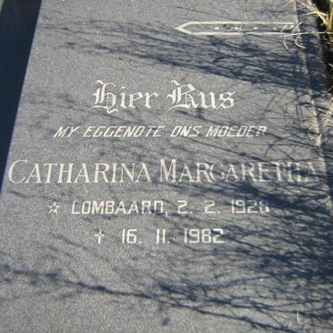 MEYER Gerbrecht Heiltje, de 1925- &amp; Catharina Margaretha LOMBAARD 1928-1982