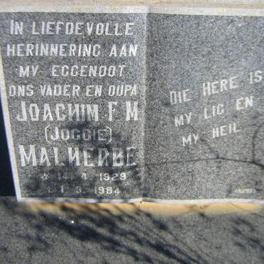 MALHERBE Joachim F.M. 1929-1984
