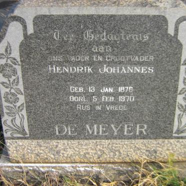MEYER Hendrik Johannes, de 1876-1970