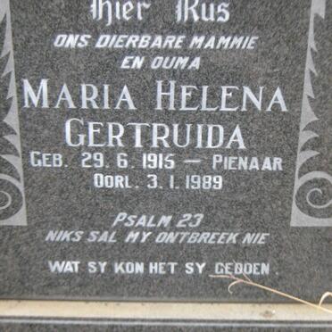 MARAIS Maria Helena Gertruida nee PIENAAR 1915-1989