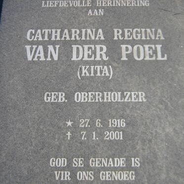 POEL Catharina Regina, van der nee OBERHOLZER 1916-2001