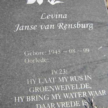 RENSBURG Levina, Janse van 1945-