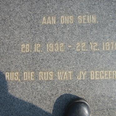 SNYMAN Petrus Frans 1932-1976