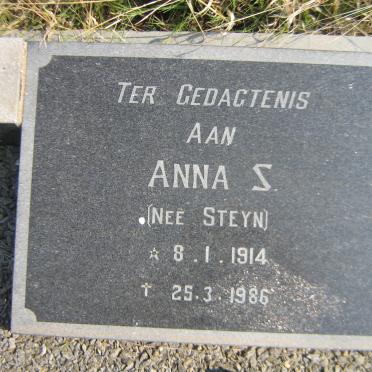 SWANEPOEL David J. 1910-1997 &amp; Anna S. STEYN 1914-1986