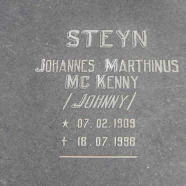 STEYN Johannes Marthinus McKenny 1909-1998