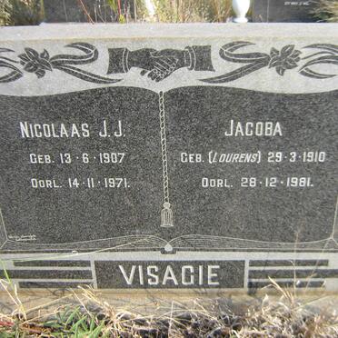 VISAGIE Nicolaas J.J. 1907-1971 &amp; Jacoba LOURENS 1910-1981