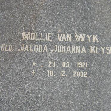 WYK Jacoba Johanna, van nee KEYSER 1921-2002