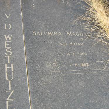 WESTHUIZEN Daniel Pieter, v.d. 1906-1973 &amp; Salomina Magdalena BOTMA 1909-1988