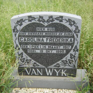 WYK Carolina Frederika, van nee PIEK 1917-1990