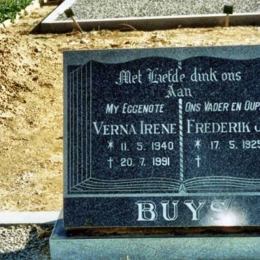 BUYS Frederik J. 1925- &amp; Verna Irene 1940-1991