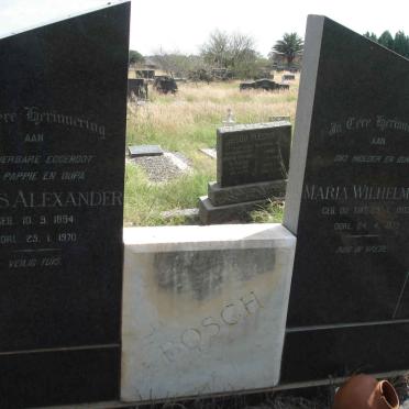 BOSCH Derius Alexander 1894-1970 &amp; Maria Wilhelmina DU TOIT 1903-1975