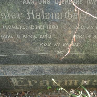 ERASMUS Gert Jacobus 1865-1946 &amp; Hester Helena LORETZ 1869-1949