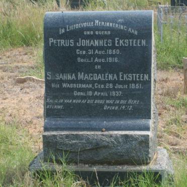 EKSTEEN Petrus Johannes 1850-1916 &amp; Susanna Magdalena WASSERMAN 1851-1937