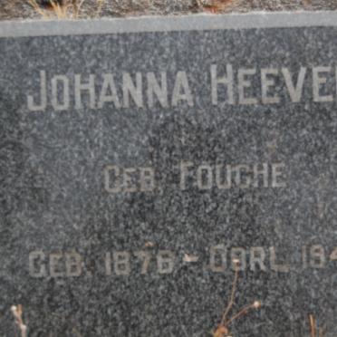 HEEVER Johanna nee FOUCHE 1876-1946