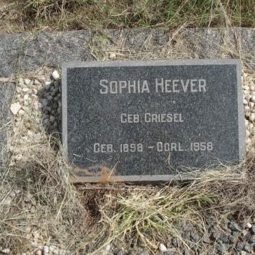 HEEVER Sophia nee GRIESEL 1898-1958