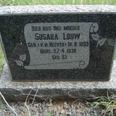 LOUW Susara nee VAN DER HEEVER 1859-1938
