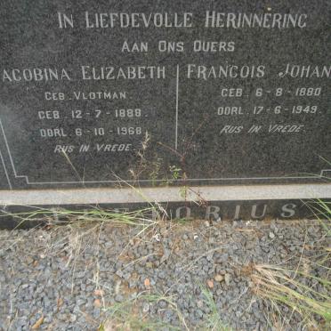 PRETORIUS Francois Johannes 1880-1949 &amp; Jacobina Elizabeth VLOTMAN 1888-1968