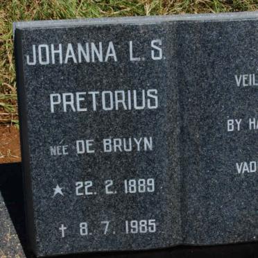 PRETORIUS Johanna L.S. nee DU BRUYN 1889-1985