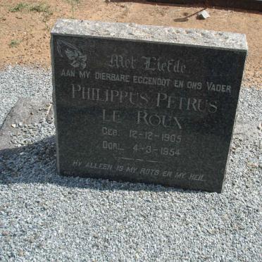 ROUX Philippus Petrus, le 1905-1954