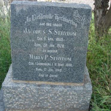 STRYDOM Jacobus S. 1860-1928 &amp; Maria P. LIEBENBERG 1860-1948