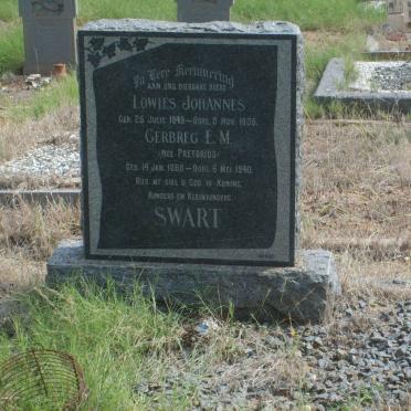 SWART Lowies Johannes 1849-1935 &amp; Gerbreg E.M. PRETORIUS 1860-1940